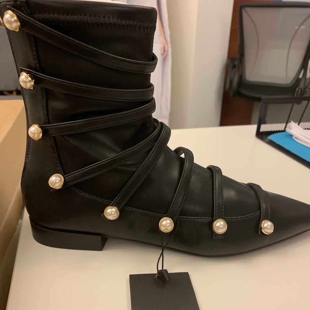 Zara Black Ankle Booties